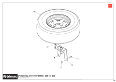 781 - Pegasus S5 SR 722 - Spare Wheel & Mount kit - Option